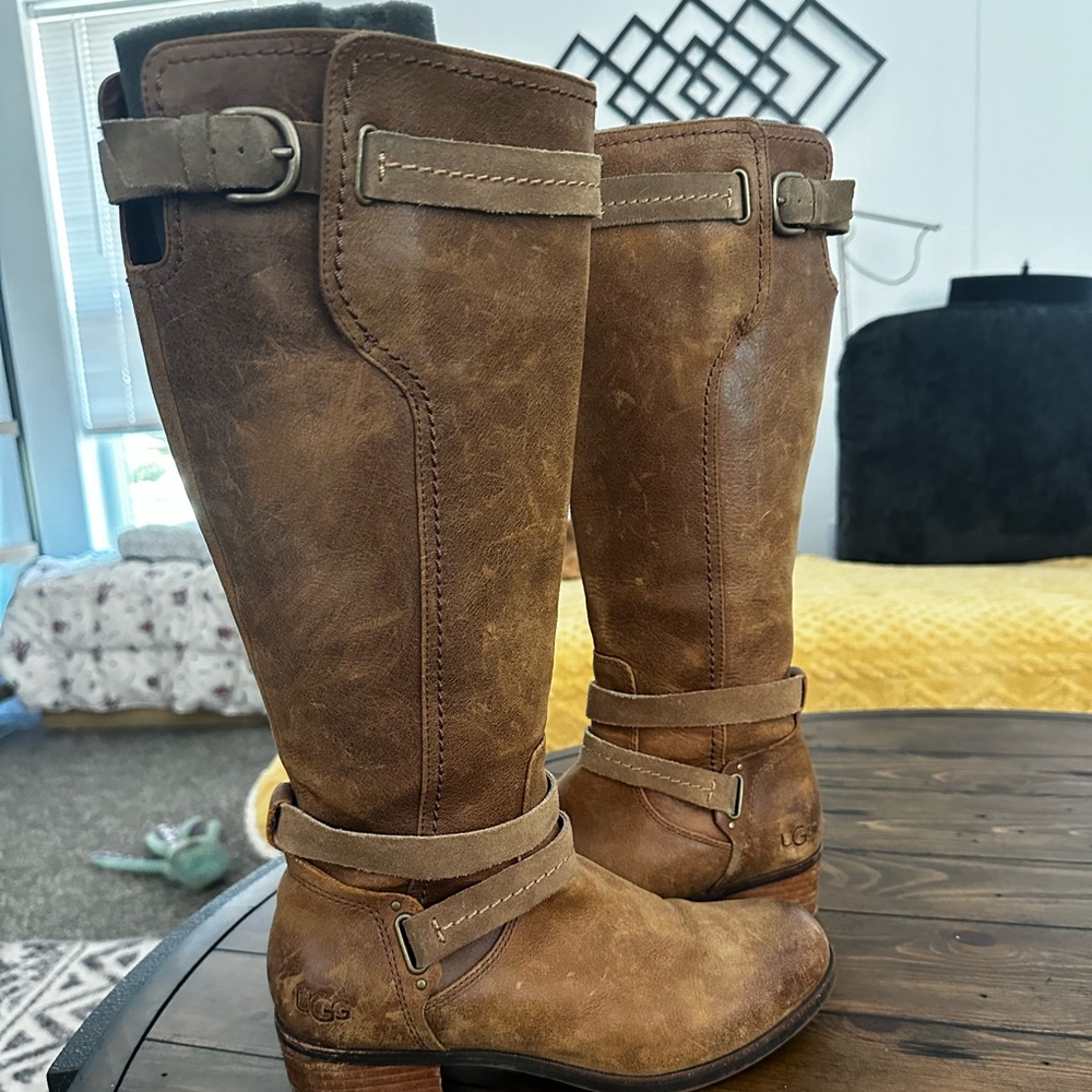 Ugg brown leather boots